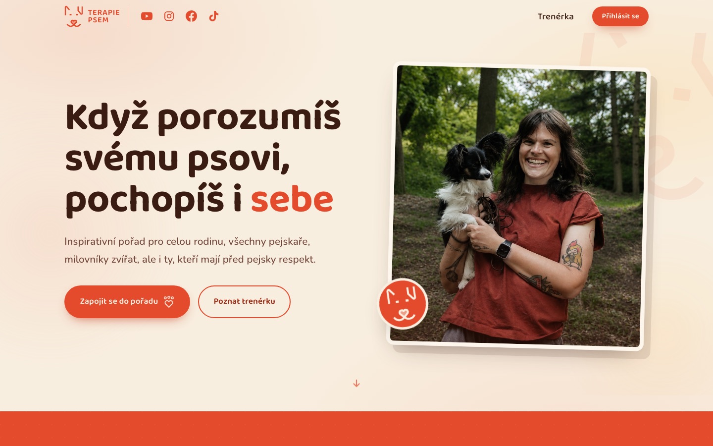 Náhled webu Terapie psem (terapiepsem.cz)